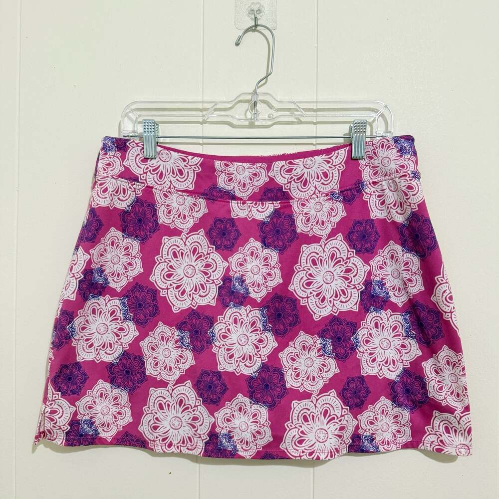 Tranquility Floral Athletic Skort Pink Golf Tennis Skirt Skort Size Large